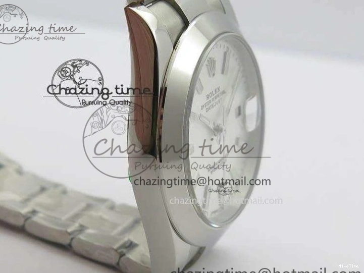 MiroTime 0416 HighQuality DateJust 41mm 126300 SS Noob 1:1 Best Edition Silver Dial Stick Markers On SS Bracelet A 3597